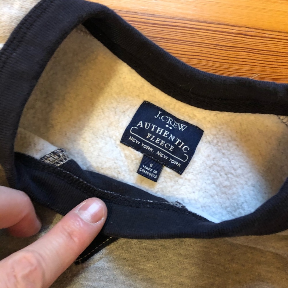 J Crew Color Block Fleece Crewneck Sweatshirt - image 4